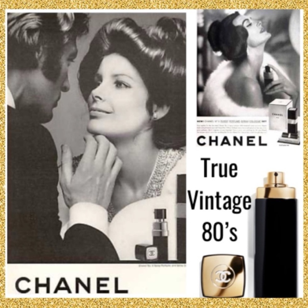 TRUE Vintage Chanel 1980s N°5 E D T Spray RARE Gold Collectors Fragrance Bottle